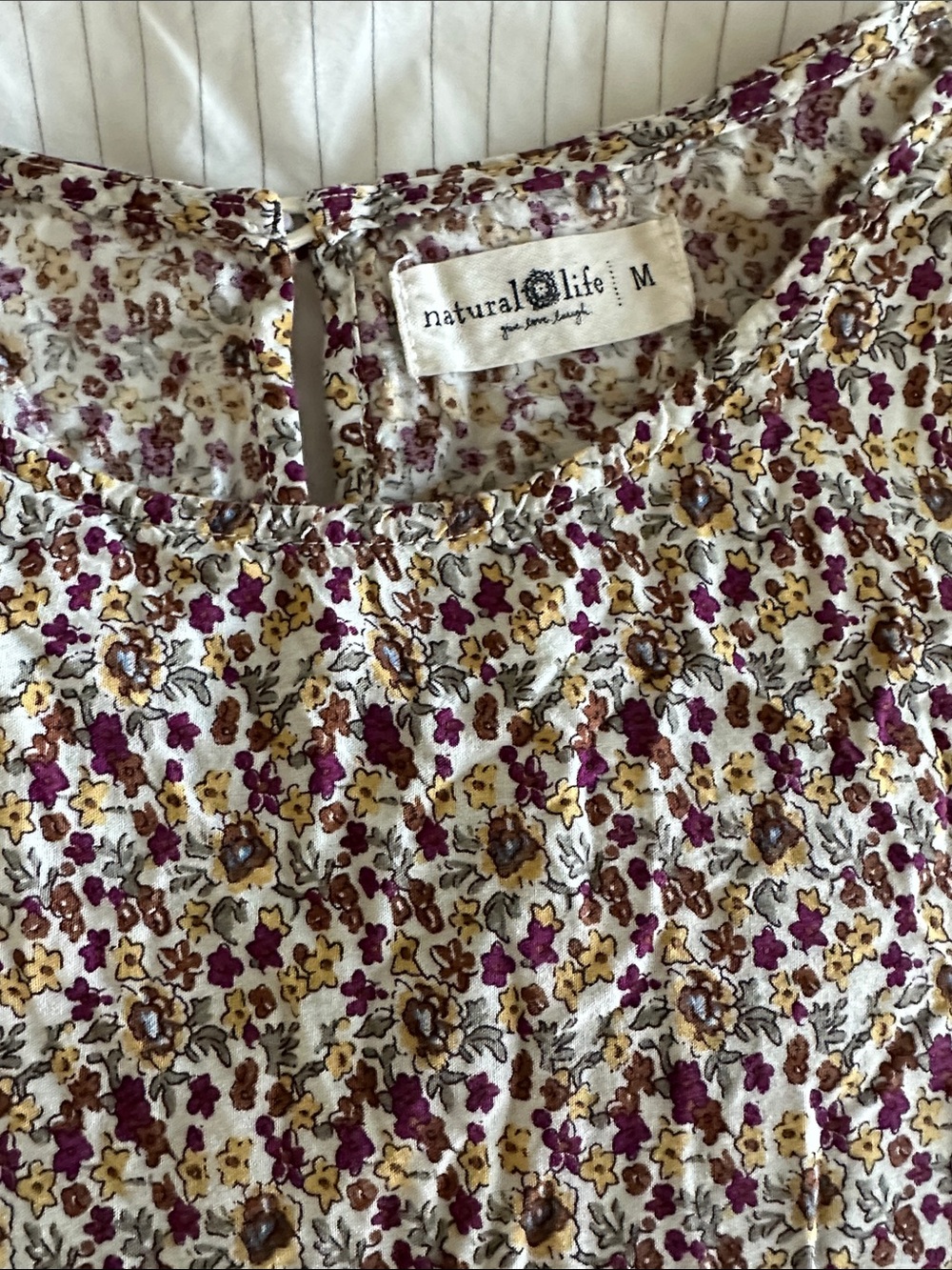 Natural Life - Blair Relaxed Swing Dress in Floral Print - Size Medium - Picture 2 of 6
